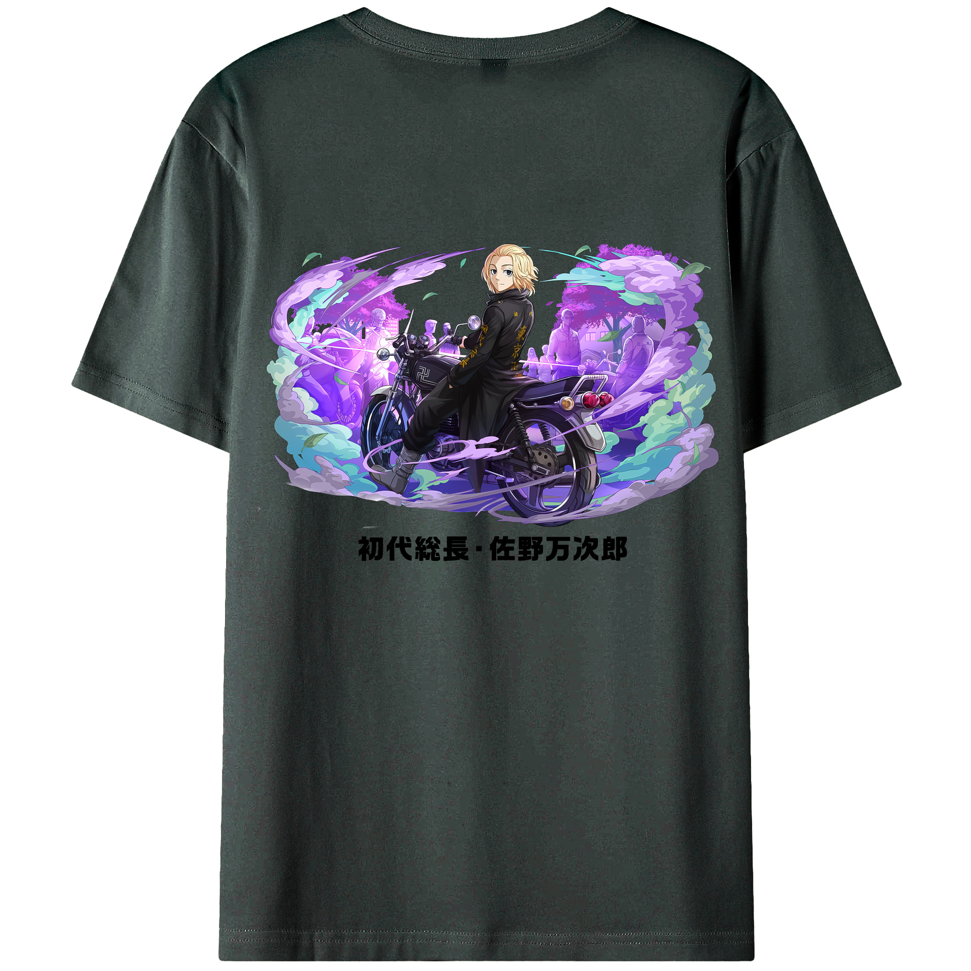（画像用） 東京リベンジャーズ Tokyo Revengers 綿100％ メンズ半袖Tシャツ（バックプリント） 通気性
